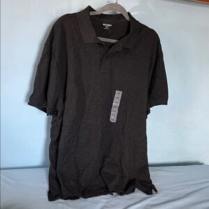 Old Navy Men's Charcoal Polo Shirt with Subtle Heather